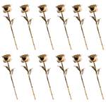 12 Golden Roses One Dozen